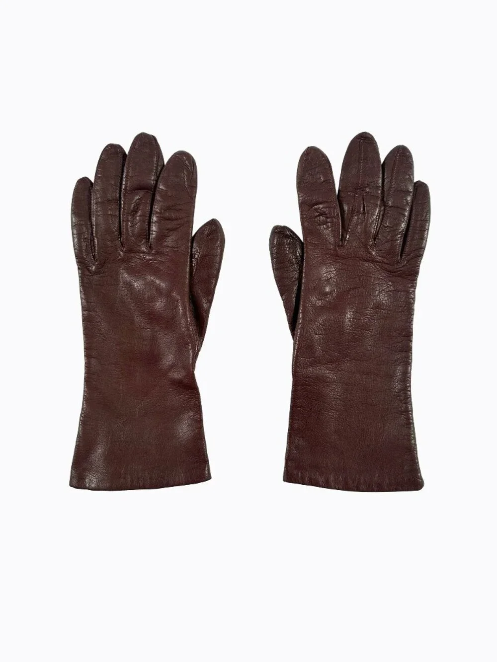 Vtg Fownes Chocolate Brown Leather Gloves 7 Antron Lined Academia Preppy Luxury